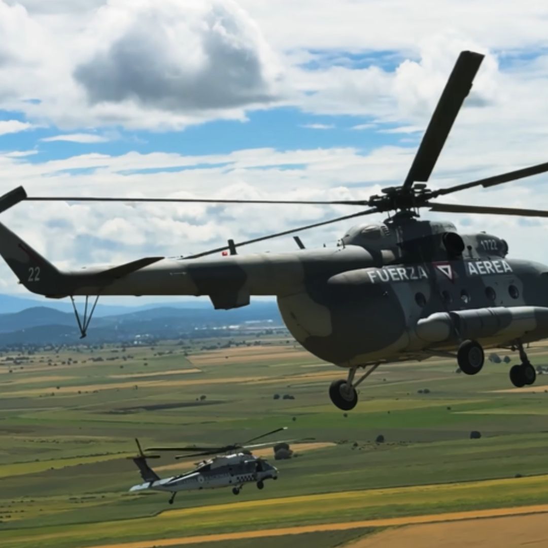Helicópteros de la Fuerza Aérea Mexicana.